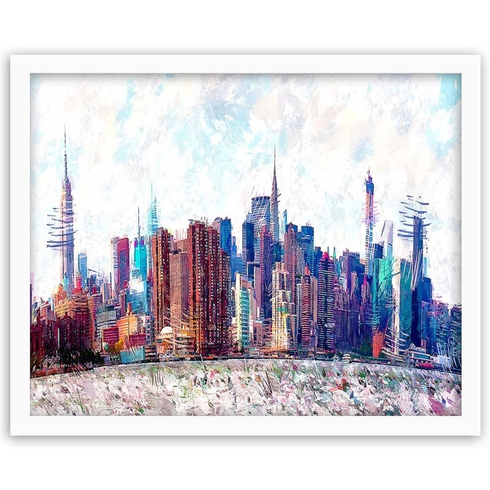 Glezna baltā rāmī - New York City 2 Home Trends DECO