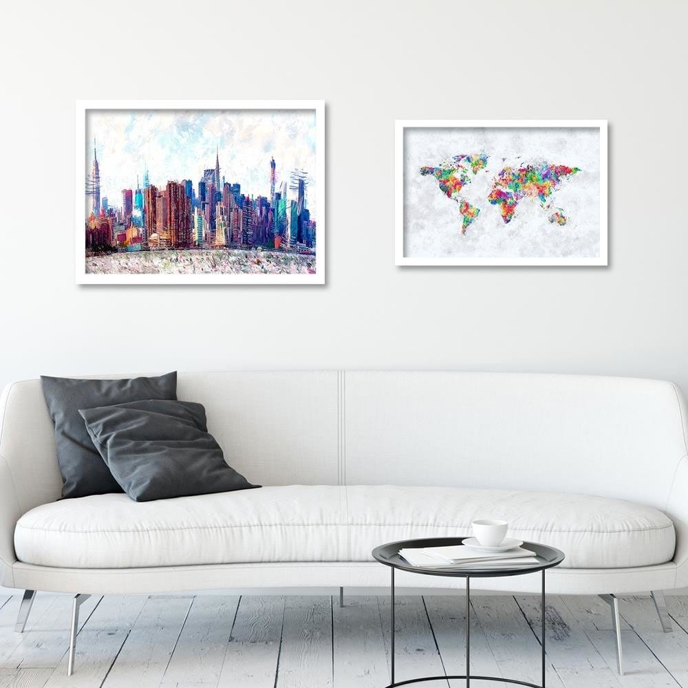 Glezna baltā rāmī - New York City 2 Home Trends DECO