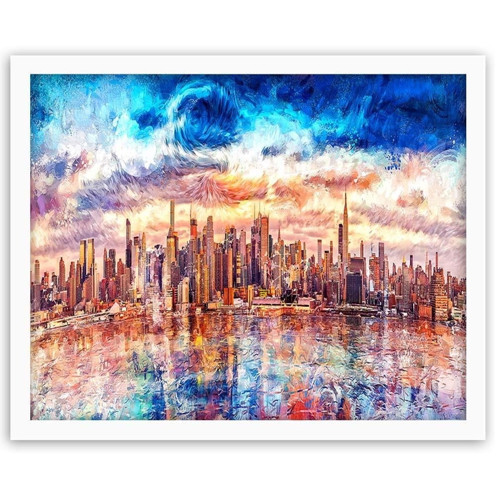 Glezna baltā rāmī - New York City Home Trends DECO