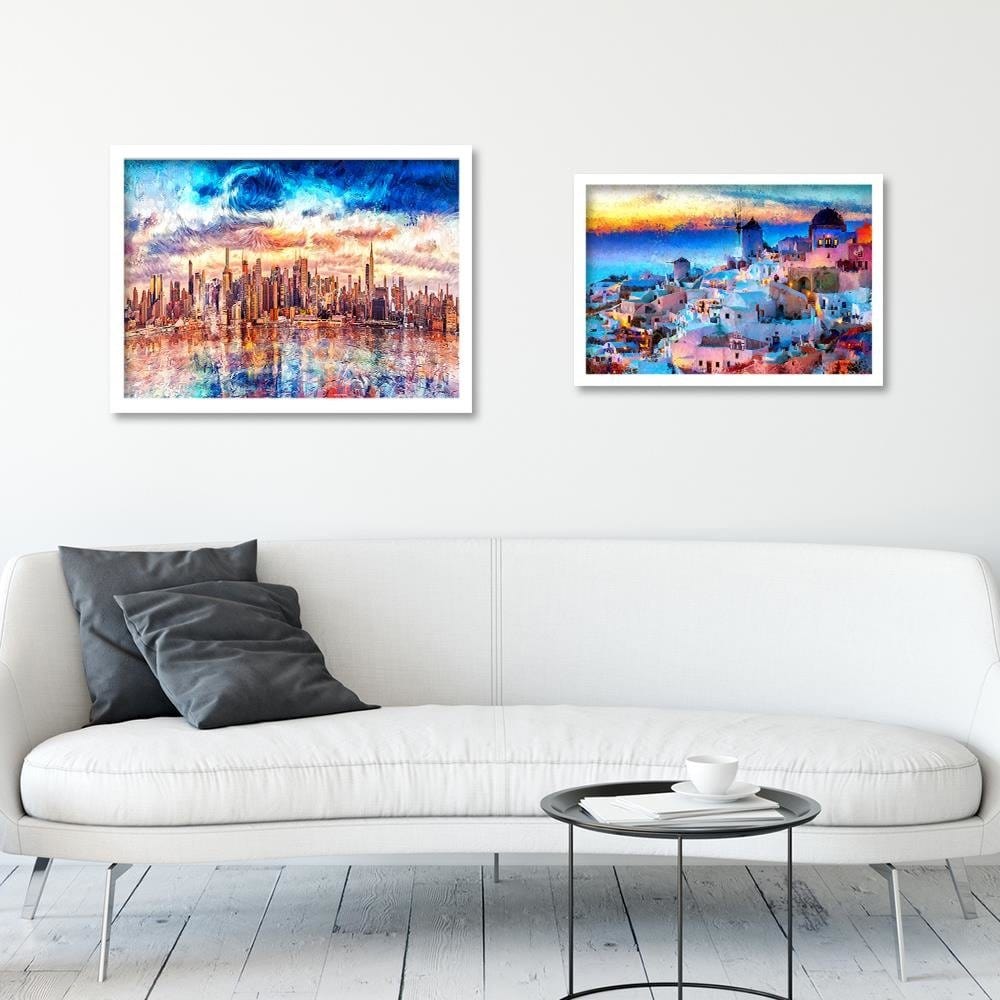 Glezna baltā rāmī - New York City Home Trends DECO