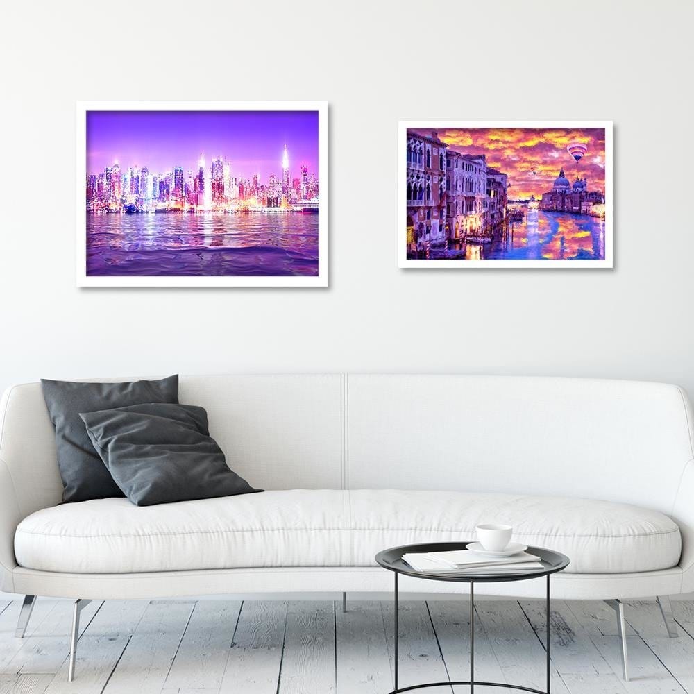 Glezna baltā rāmī - New York City Home Trends DECO