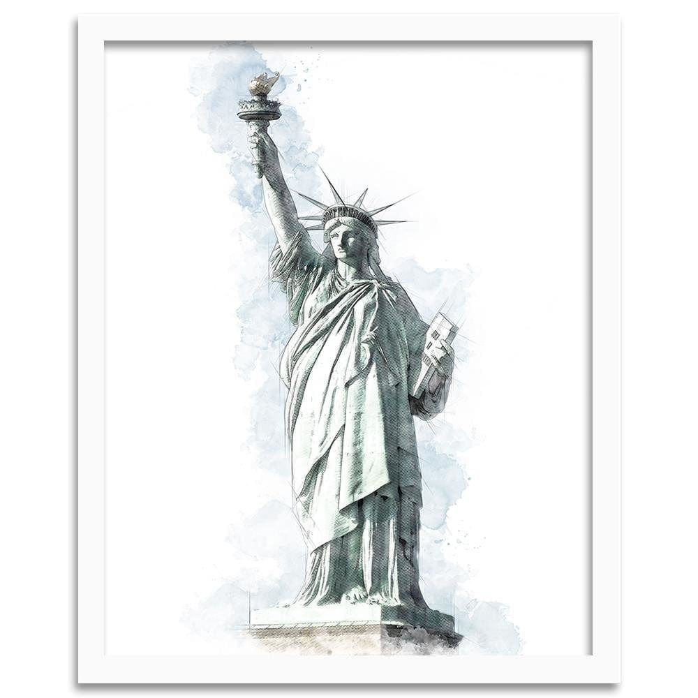Glezna baltā rāmī - New York Grey Home Trends DECO