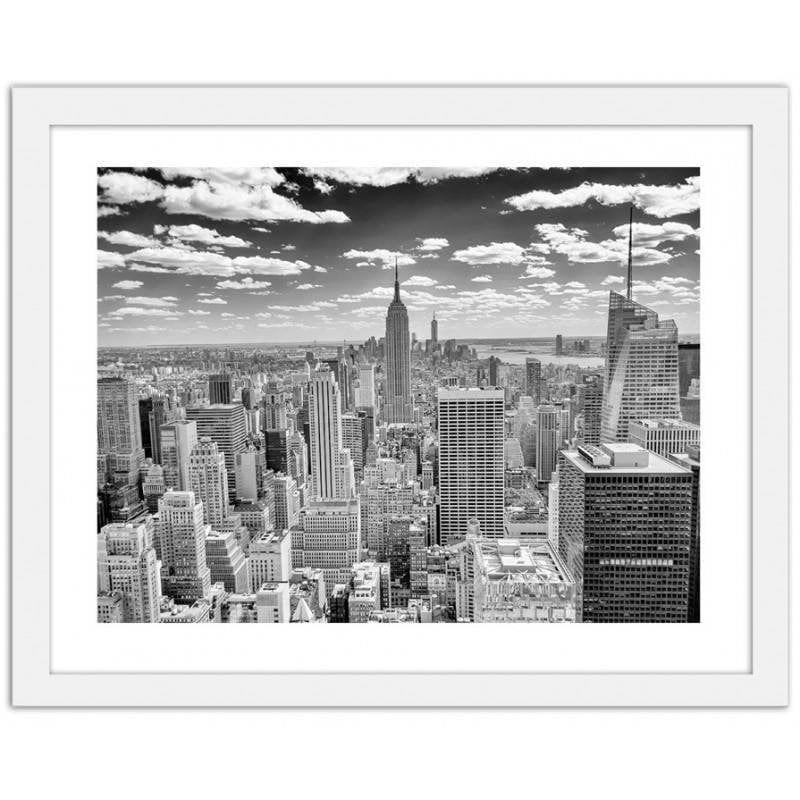 Glezna baltā rāmī - New York panorama Home Trends DECO