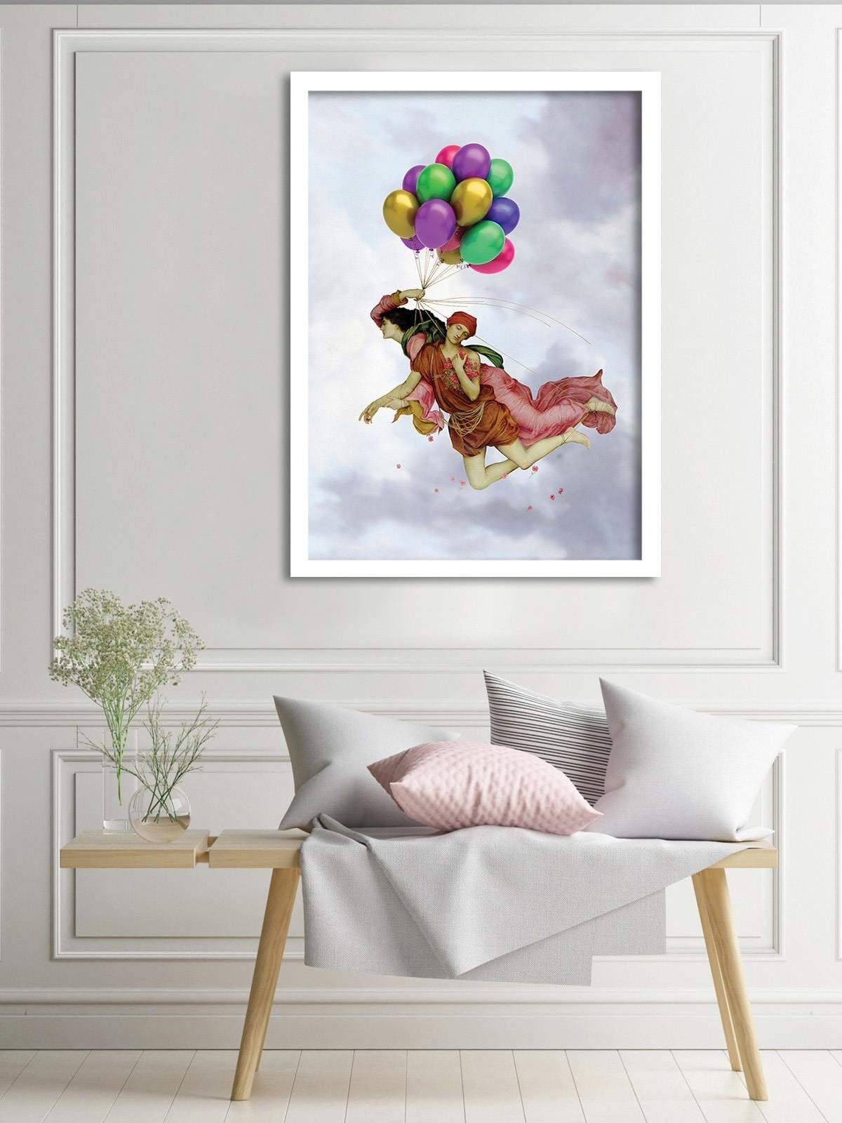 Glezna baltā rāmī - Night And Sleep Image Home Trends DECO