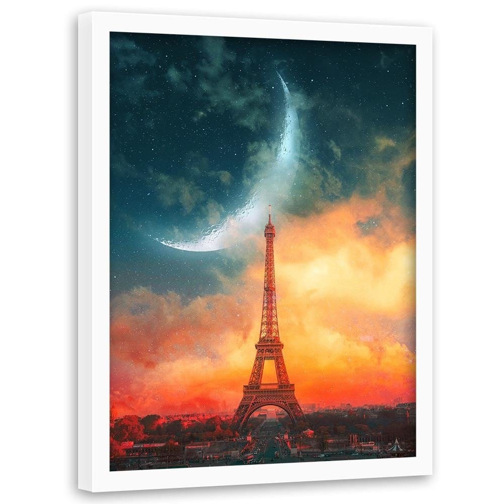 Glezna baltā rāmī - Night In Paris Home Trends DECO