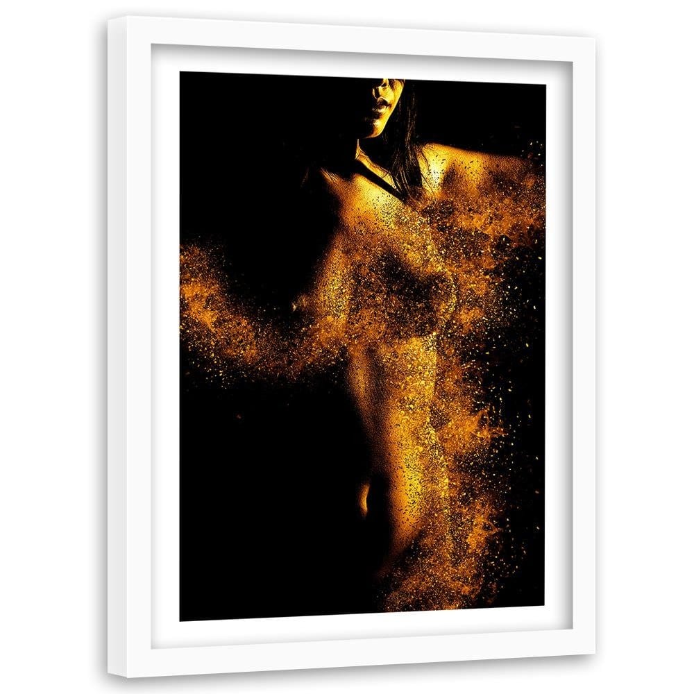 Glezna baltā rāmī - Nudity In Gold Dust Home Trends DECO