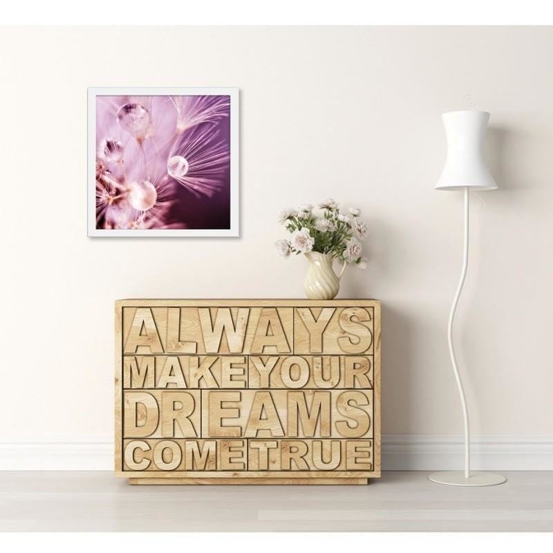 Glezna baltā rāmī - Nun seeds and water drops Home Trends DECO