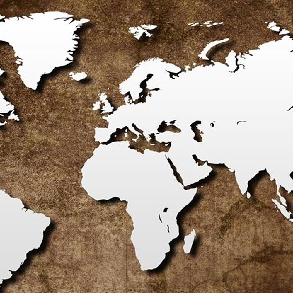 Glezna baltā rāmī - Old World Map Home Trends DECO