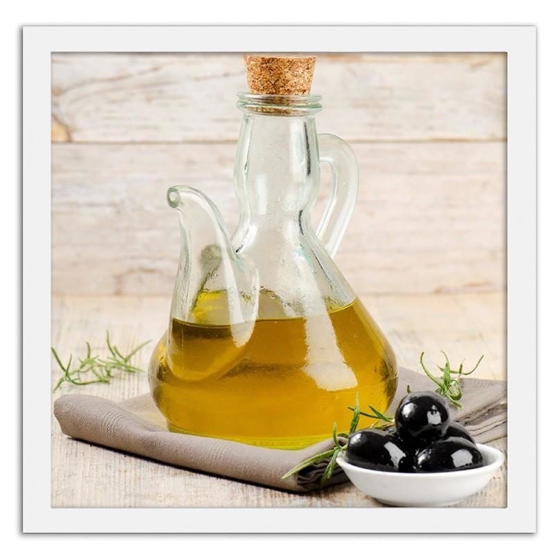 Glezna baltā rāmī - Olive oil and black olives Home Trends DECO