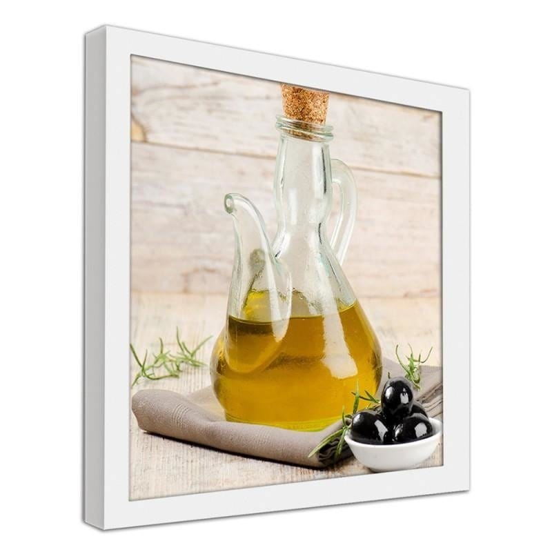 Glezna baltā rāmī - Olive oil and black olives Home Trends DECO