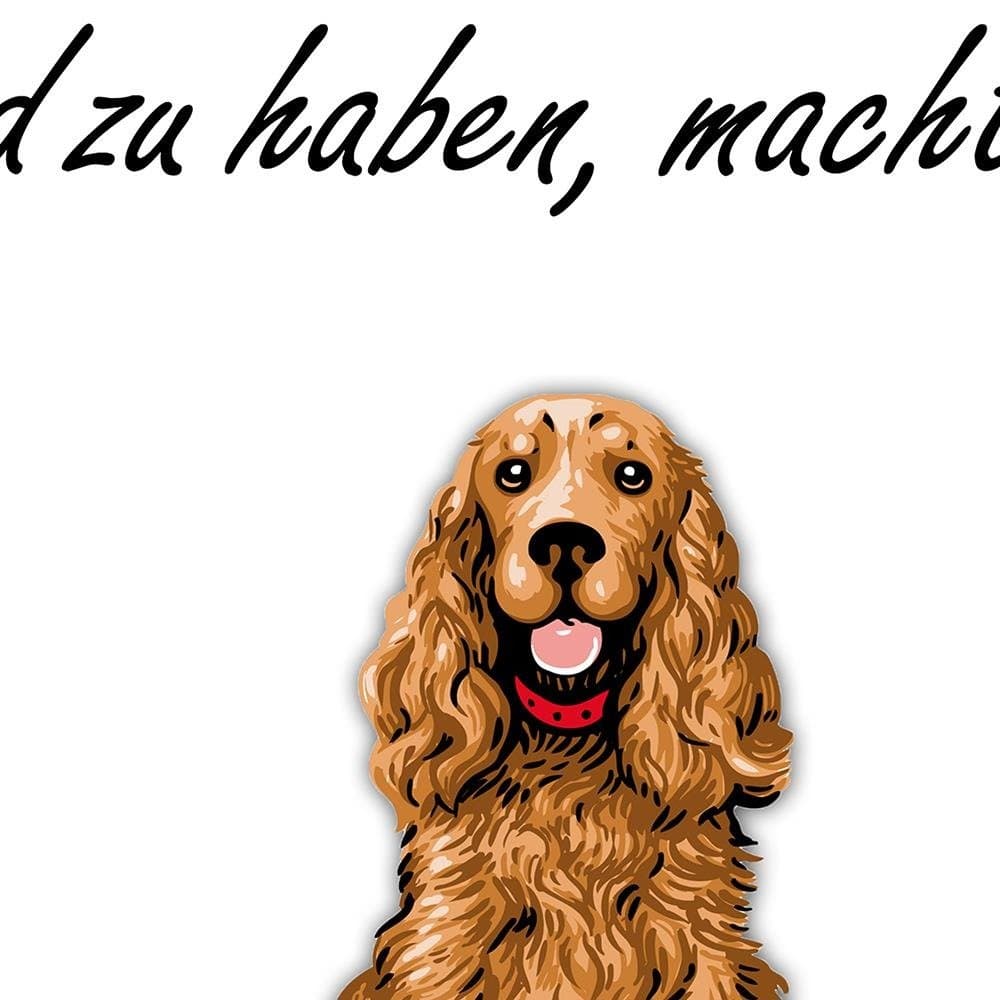 Glezna baltā rāmī - Operative Part Of Three Dogs Home Trends DECO
