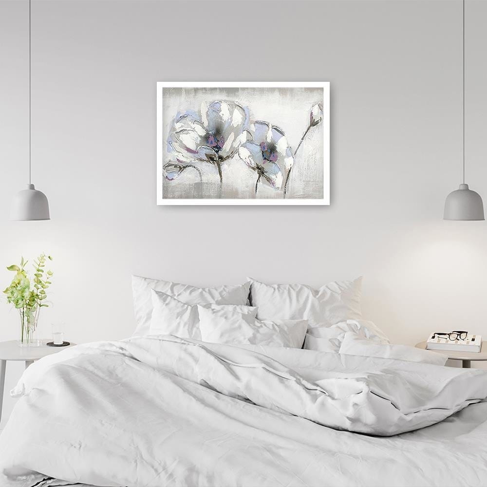 Glezna baltā rāmī - Orchid Abstraction Home Trends DECO