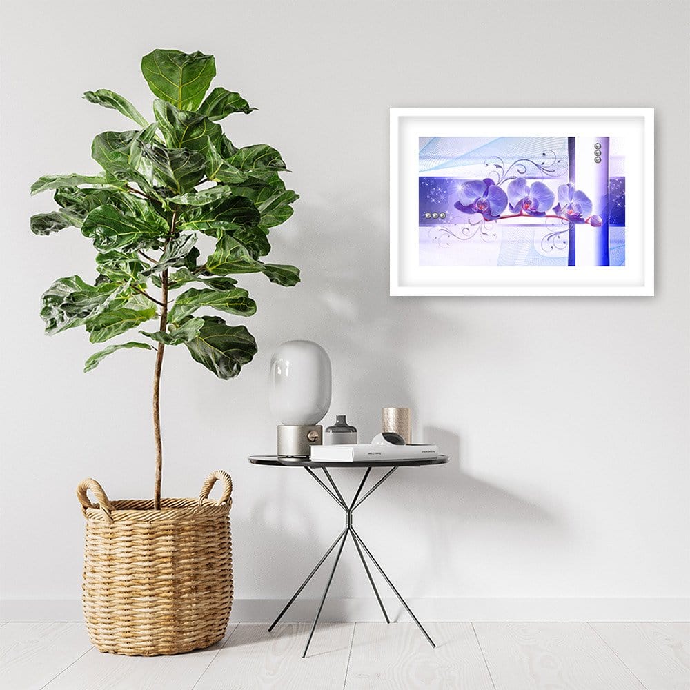 Glezna baltā rāmī - Orchids Abstraction 2 Home Trends DECO