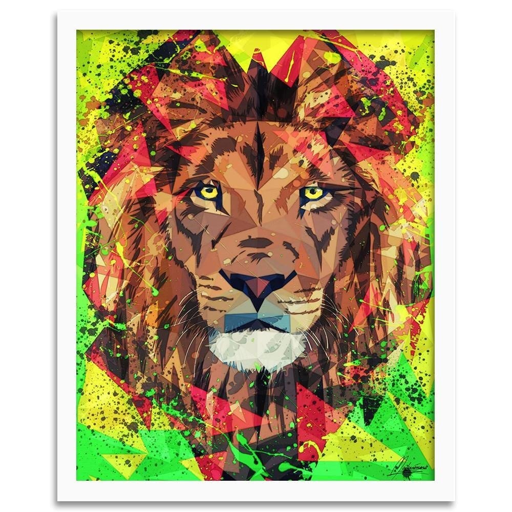 Glezna baltā rāmī - Painted Lion Home Trends DECO