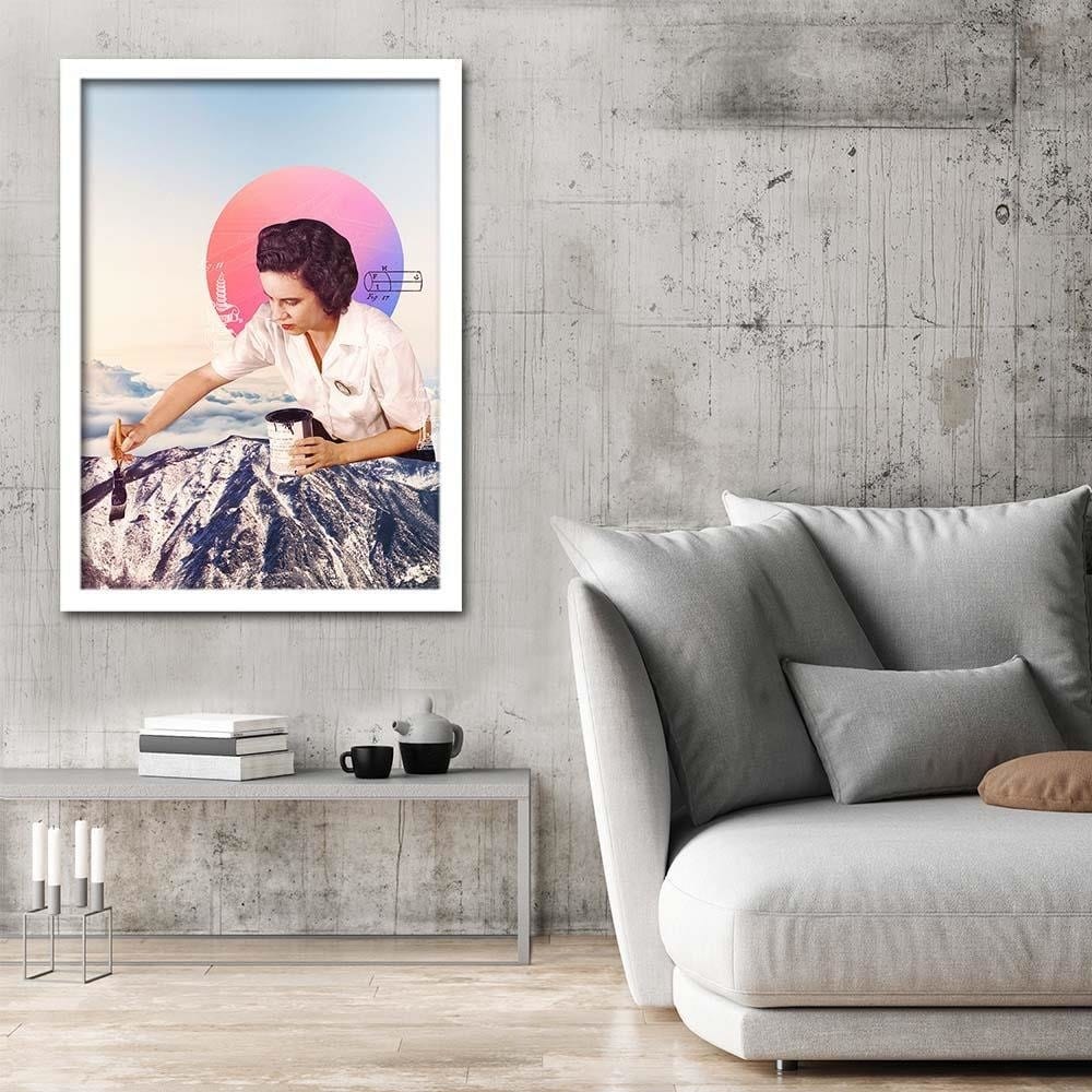 Glezna baltā rāmī - Painted Peaks Home Trends DECO