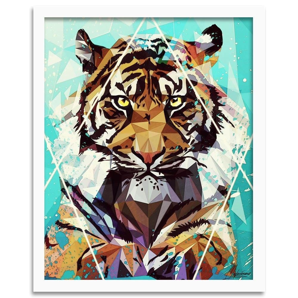 Glezna baltā rāmī - Painted Tiger Home Trends DECO