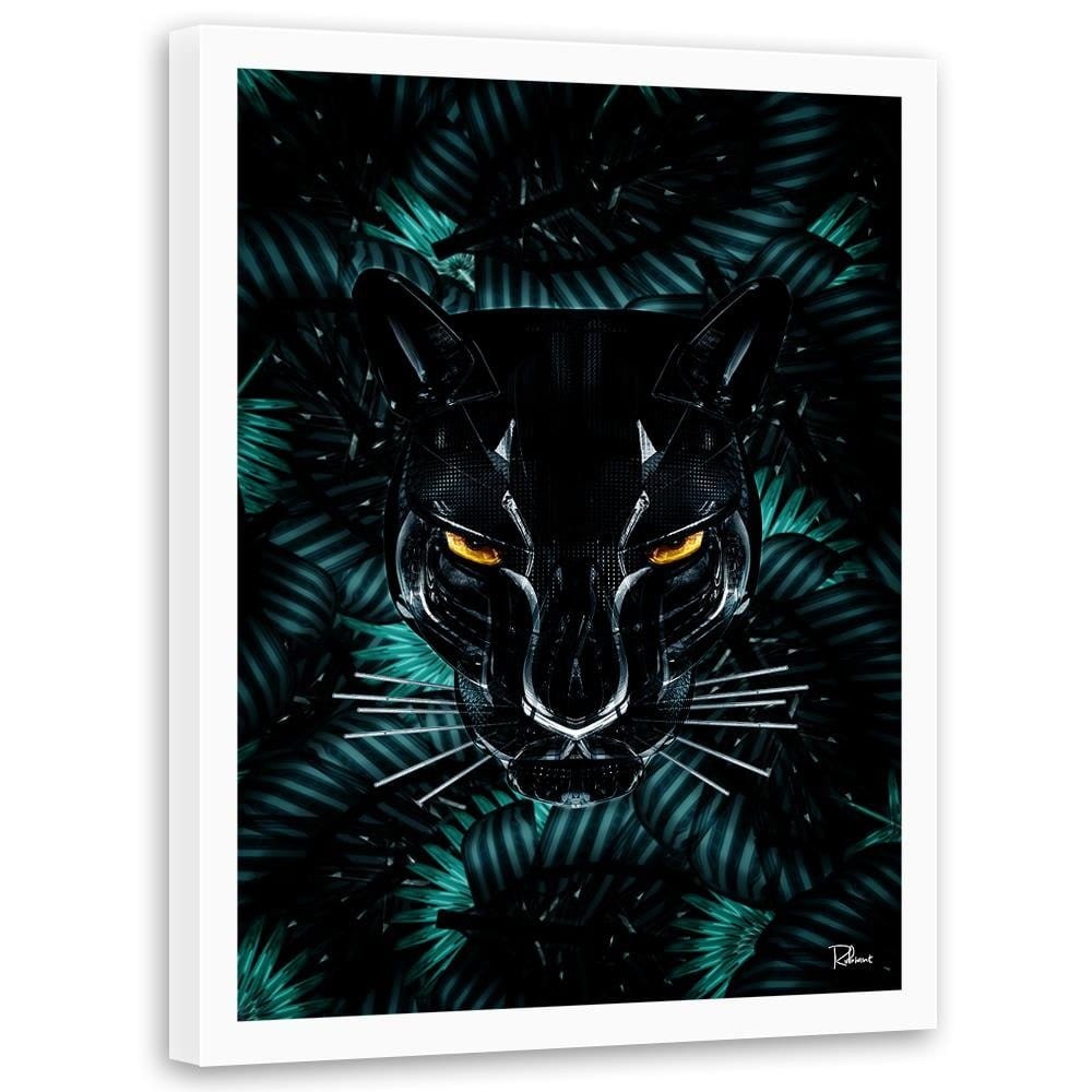 Glezna baltā rāmī - Panther Modern Black Home Trends DECO