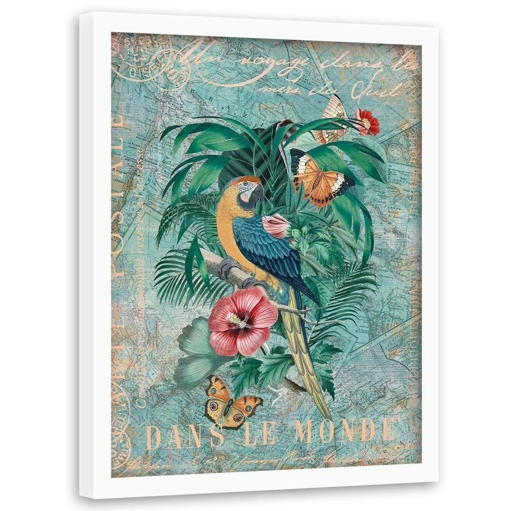 Glezna baltā rāmī - Paradise Climate Home Trends DECO