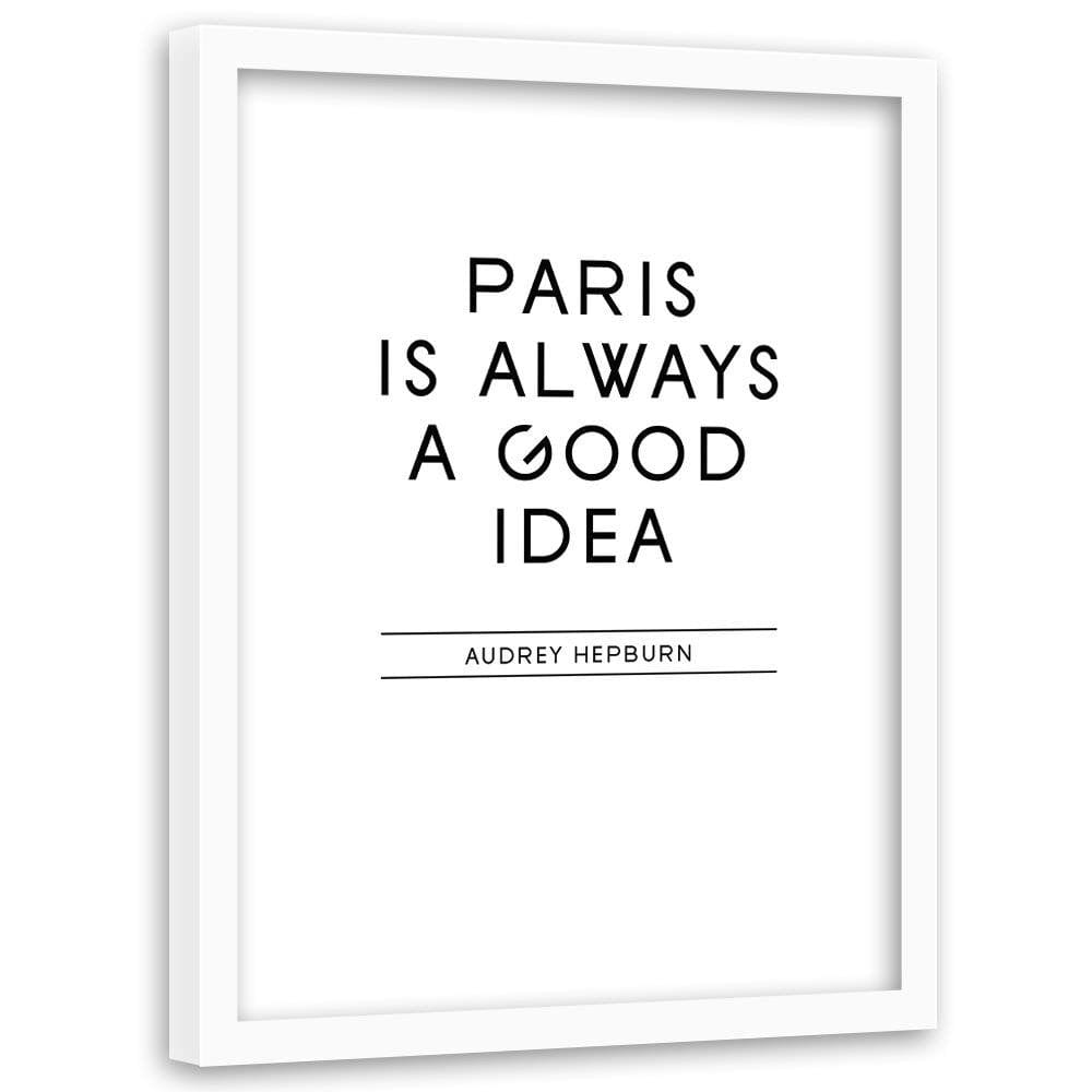 Glezna baltā rāmī - Paris Is A Good Idea Home Trends DECO