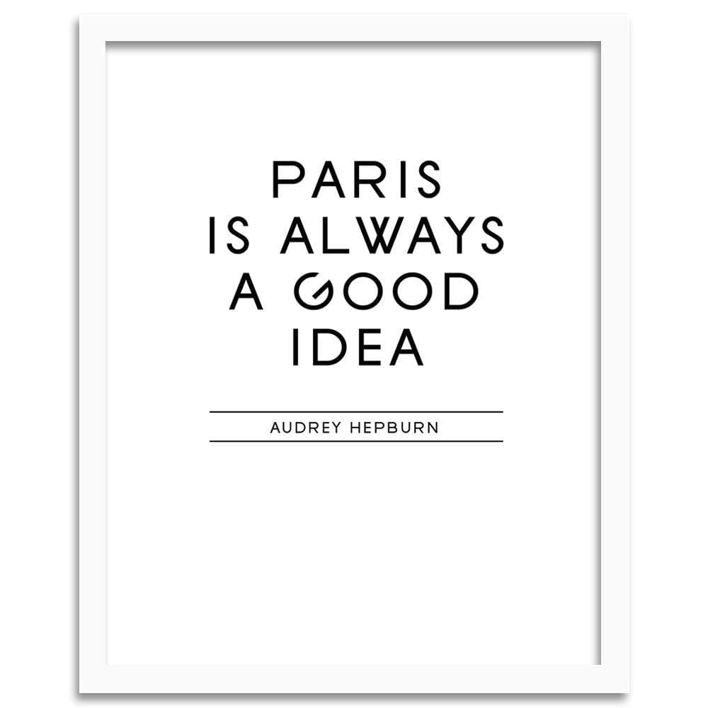Glezna baltā rāmī - Paris Is A Good Idea Home Trends DECO