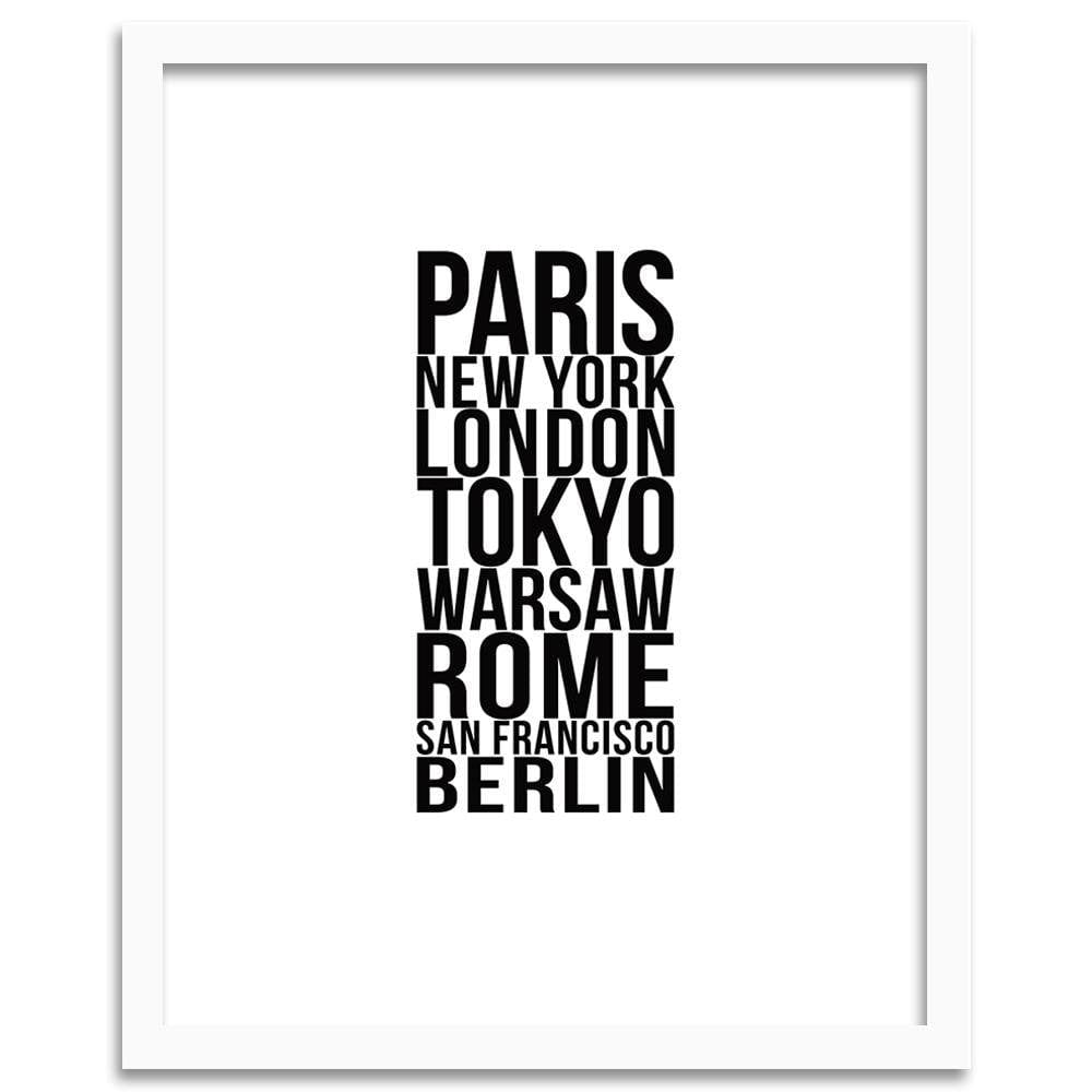 Glezna baltā rāmī - Paris London Tokyo Home Trends DECO