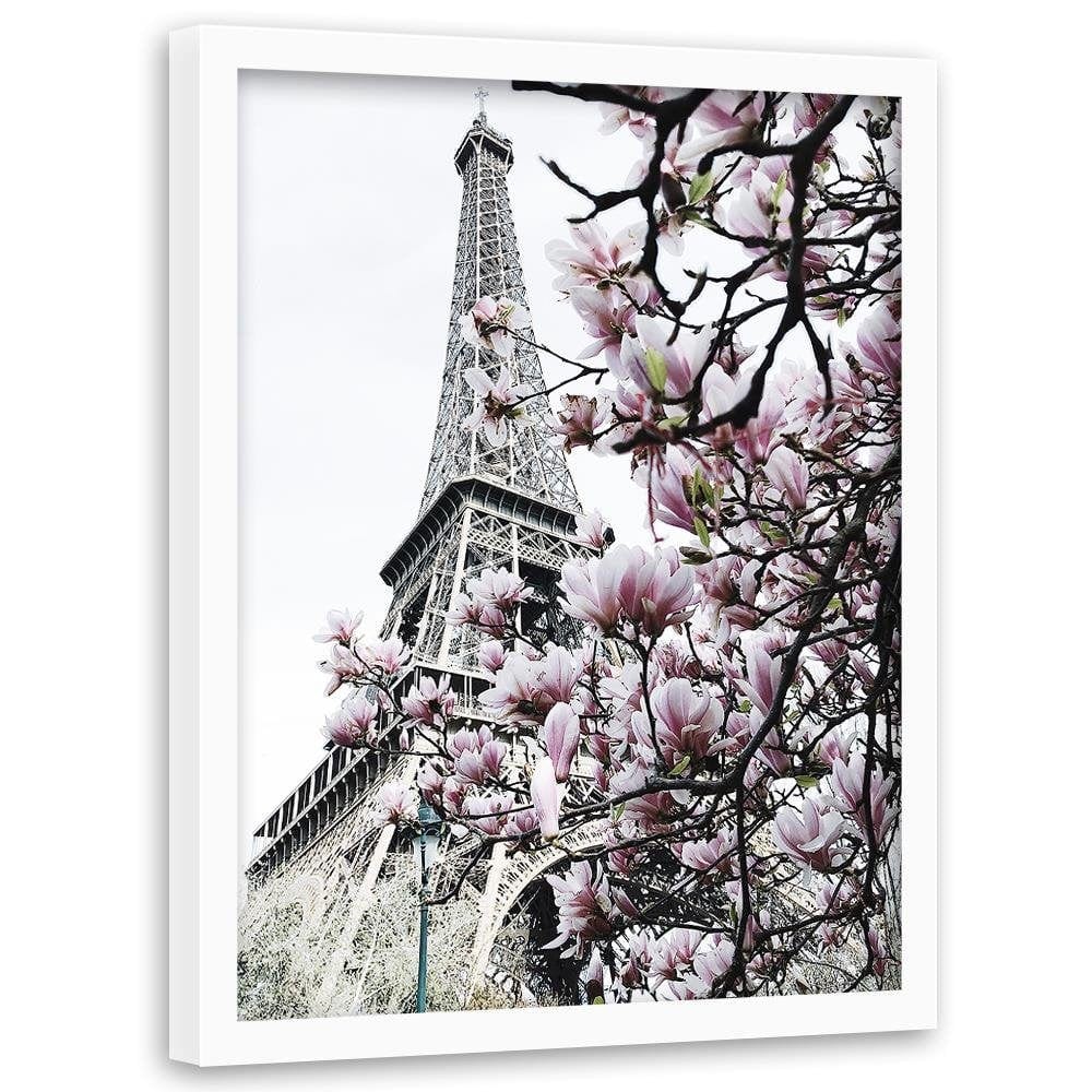 Glezna baltā rāmī - Paris Magnolias Home Trends DECO