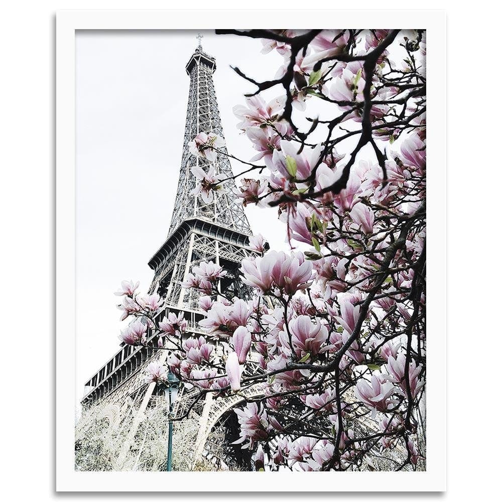 Glezna baltā rāmī - Paris Magnolias Home Trends DECO