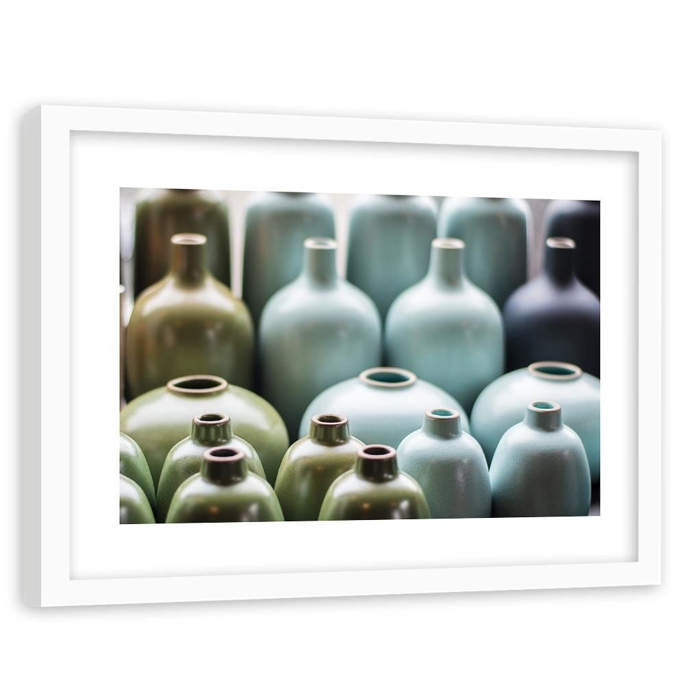 Glezna baltā rāmī - Pastel Vase Home Trends DECO