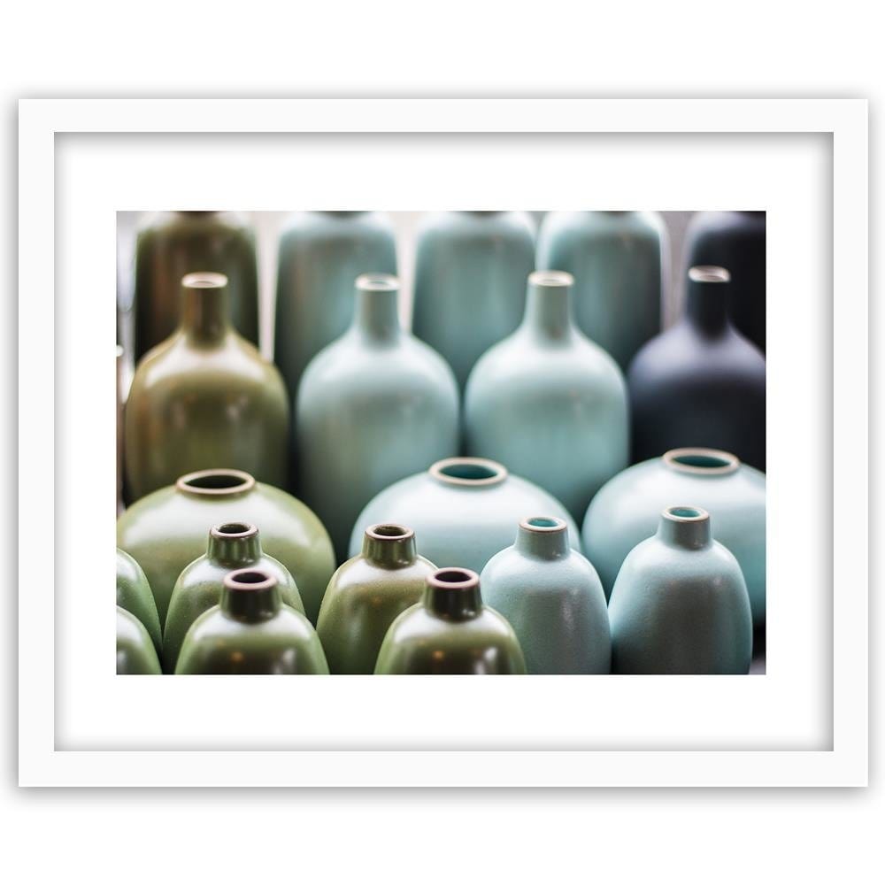 Glezna baltā rāmī - Pastel Vase Home Trends DECO
