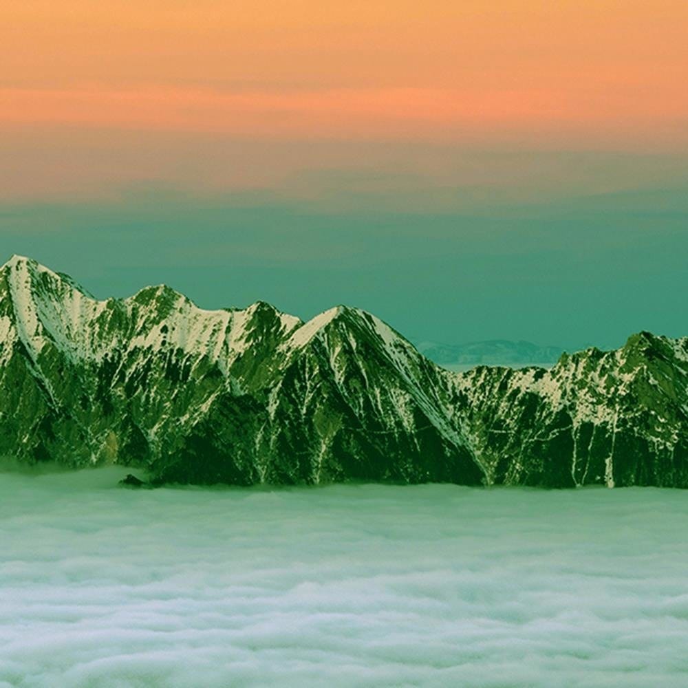 Glezna baltā rāmī - Peaks Above The Clouds 4 Home Trends DECO