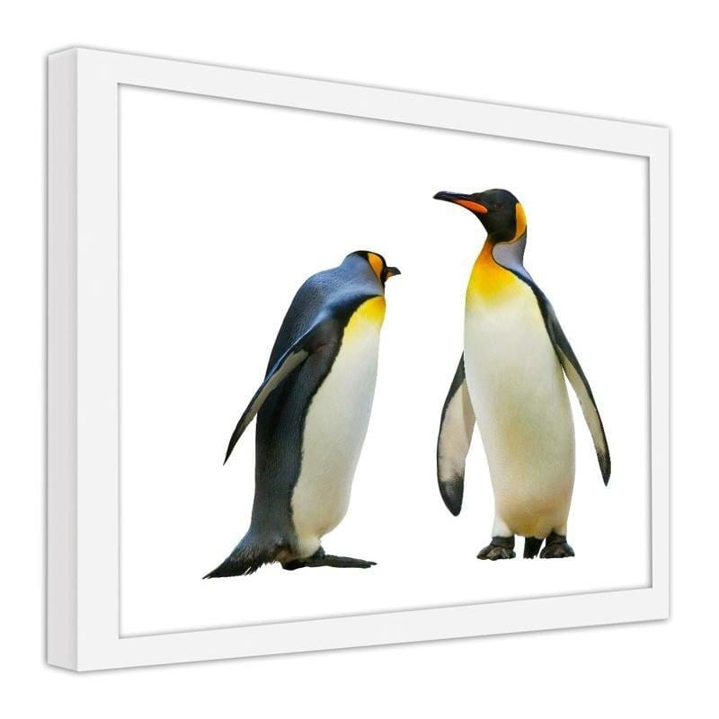 Glezna baltā rāmī - Penguins Home Trends DECO