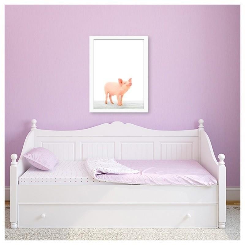 Glezna baltā rāmī - Piglet Home Trends DECO