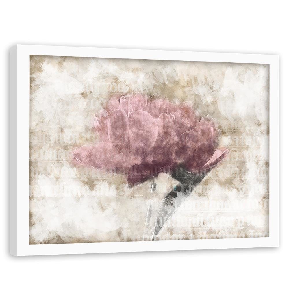 Glezna baltā rāmī - Pink Abstraction Home Trends DECO
