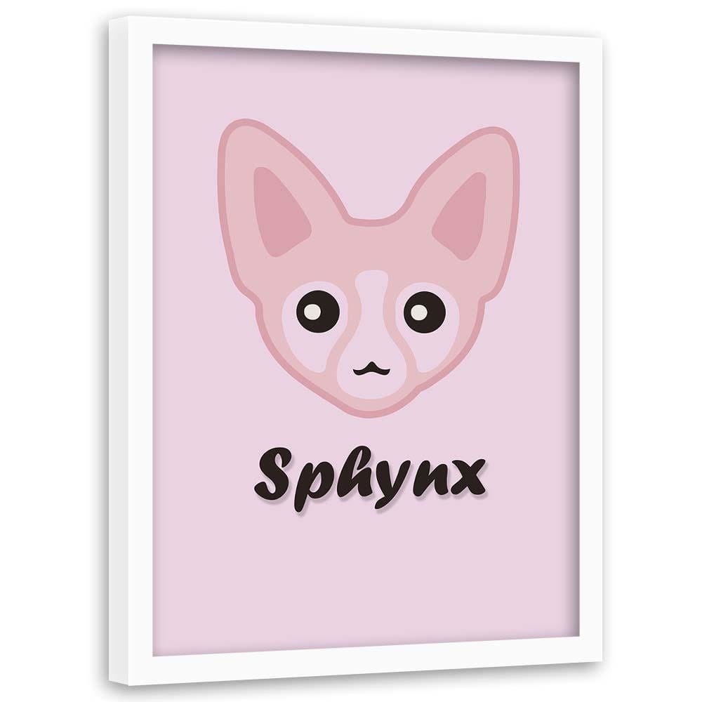 Glezna baltā rāmī - Pink Sphinx Home Trends DECO