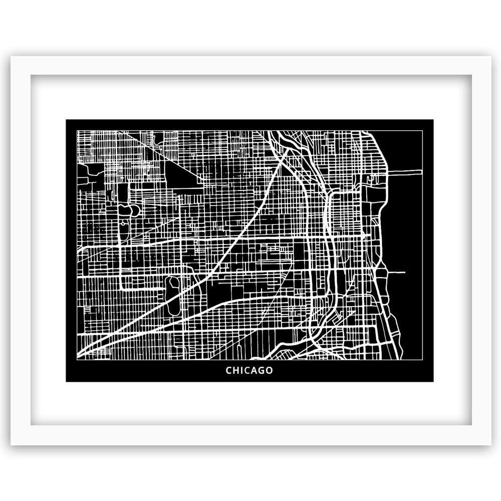 Glezna baltā rāmī - Plan Of Chicago Home Trends DECO