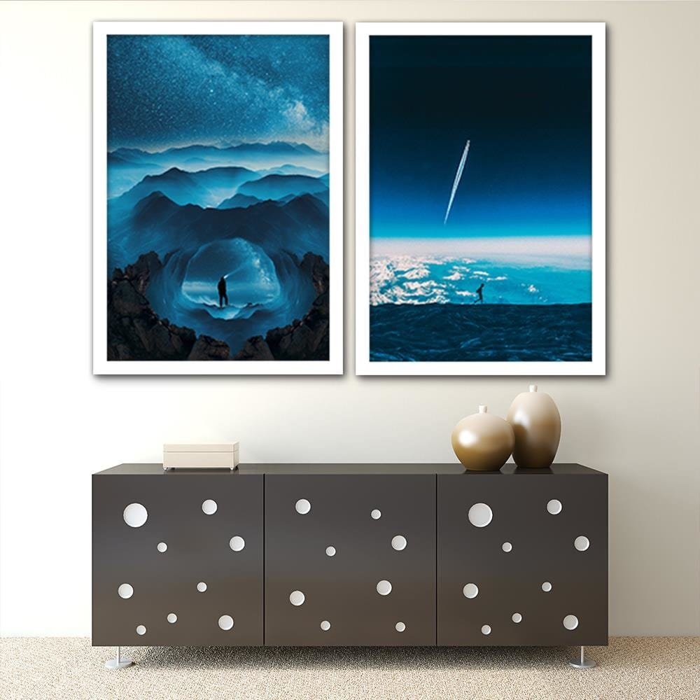 Glezna baltā rāmī - Plane Above The Clouds Home Trends DECO