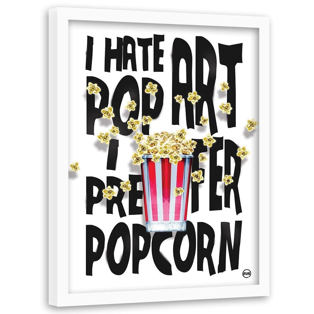 Glezna baltā rāmī - Popcorn Home Trends DECO