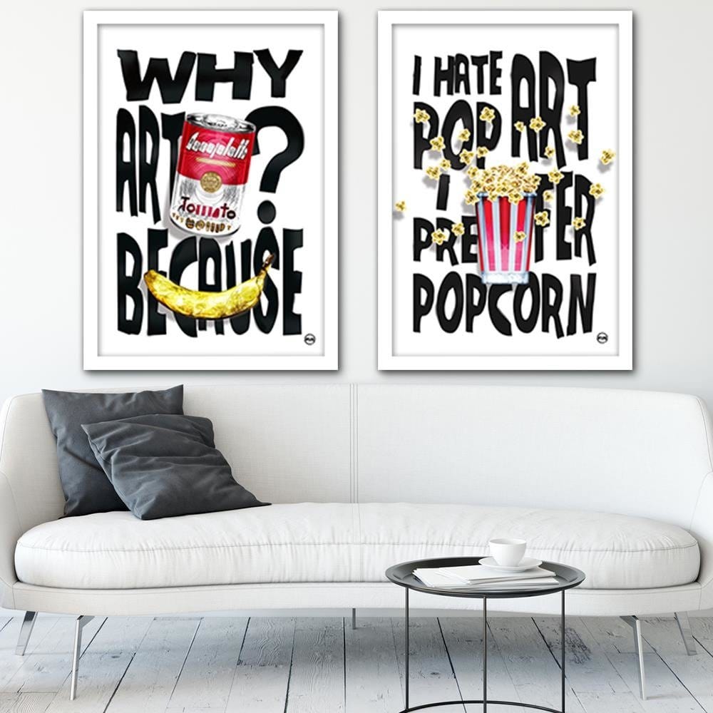 Glezna baltā rāmī - Popcorn Home Trends DECO