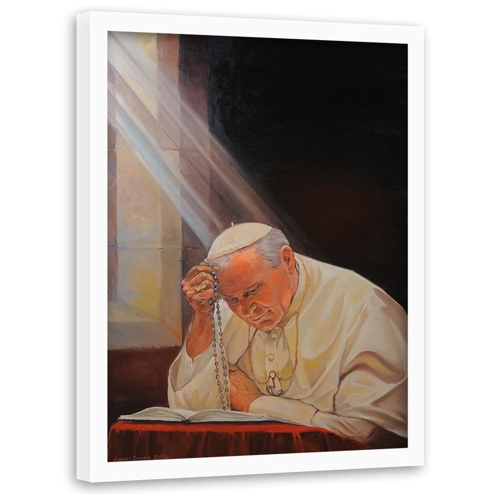 Glezna baltā rāmī - Pope John Paul Ii Home Trends DECO