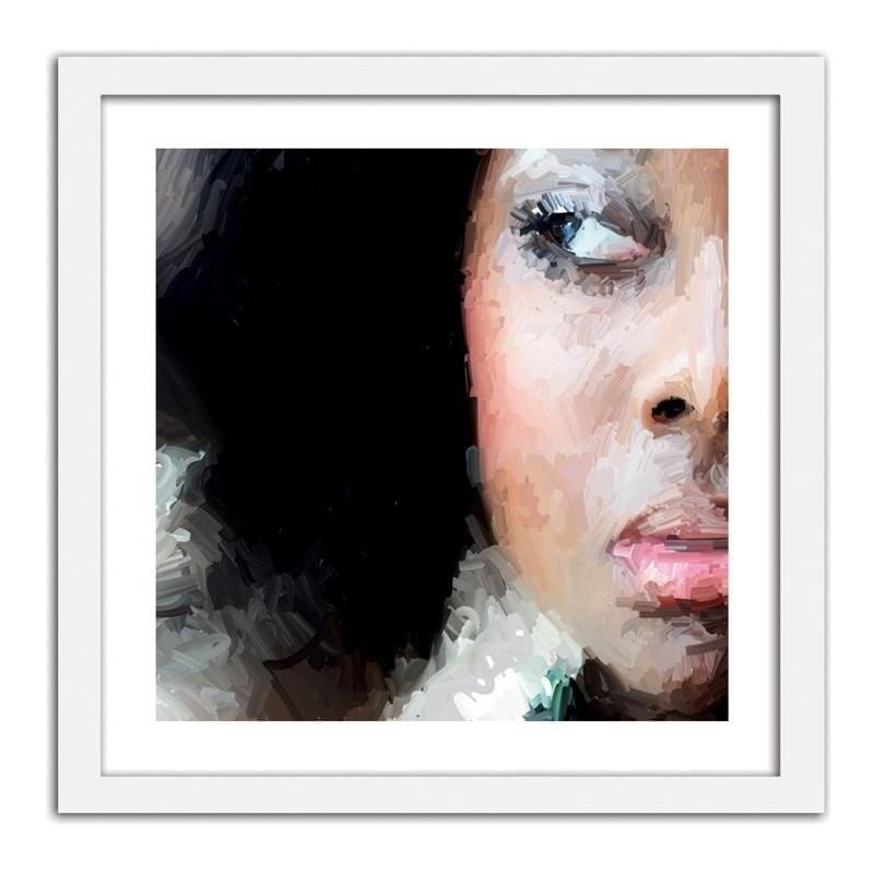 Glezna baltā rāmī - Portrait of a dark woman Home Trends DECO
