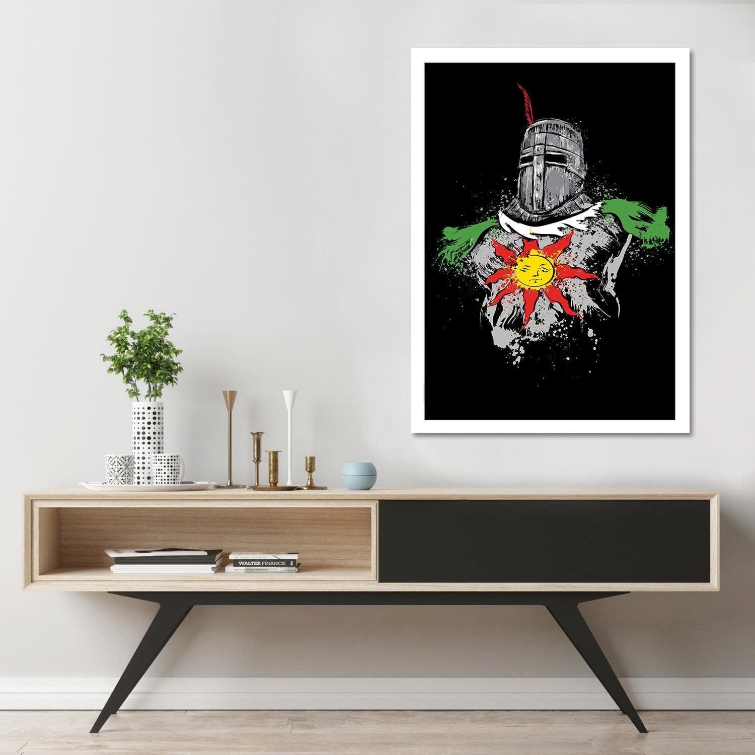 Glezna baltā rāmī - Praise The Sun Home Trends DECO