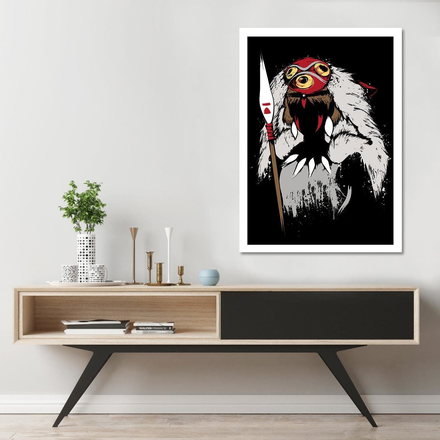 Glezna baltā rāmī - Princess Black Home Trends DECO