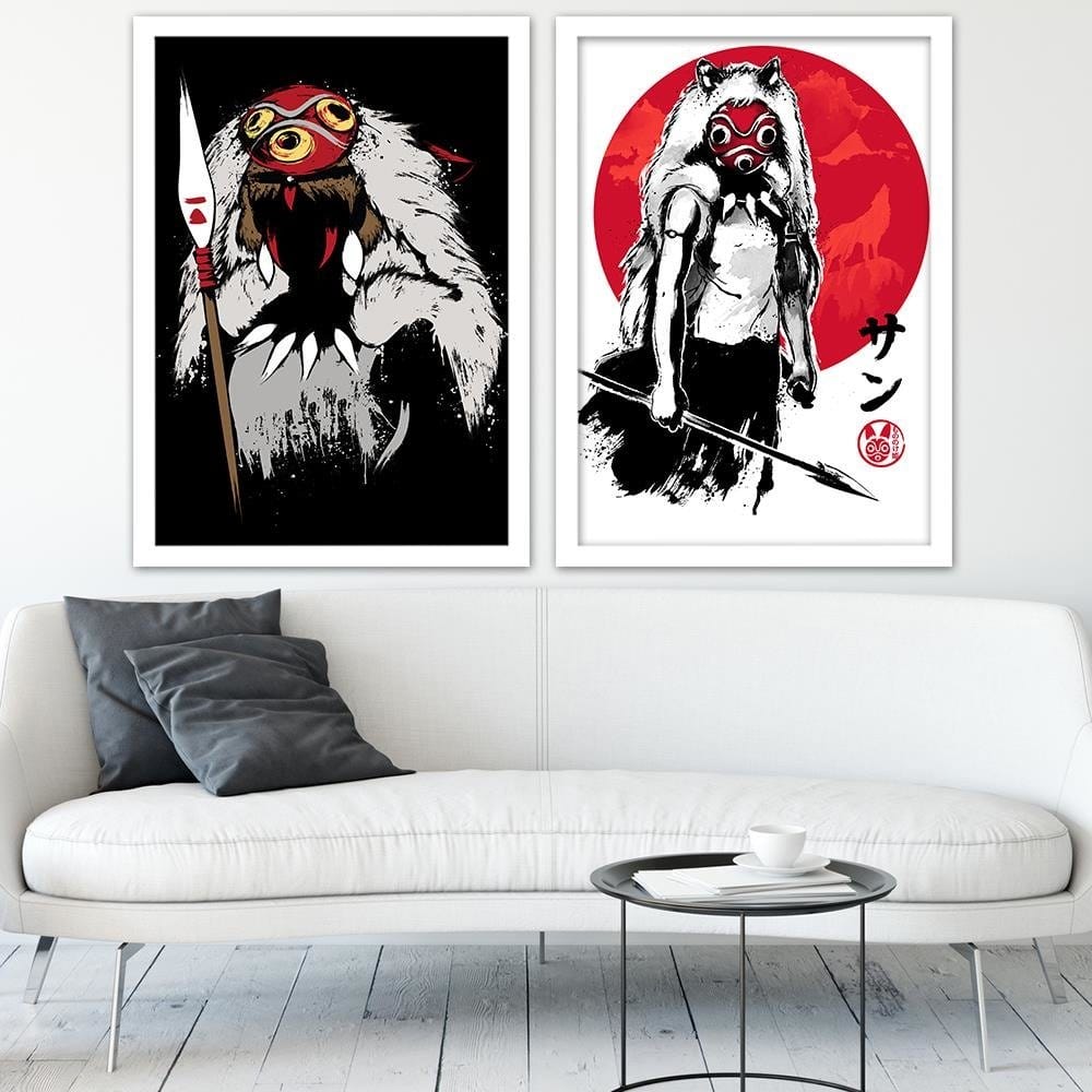 Glezna baltā rāmī - Princess Black Home Trends DECO