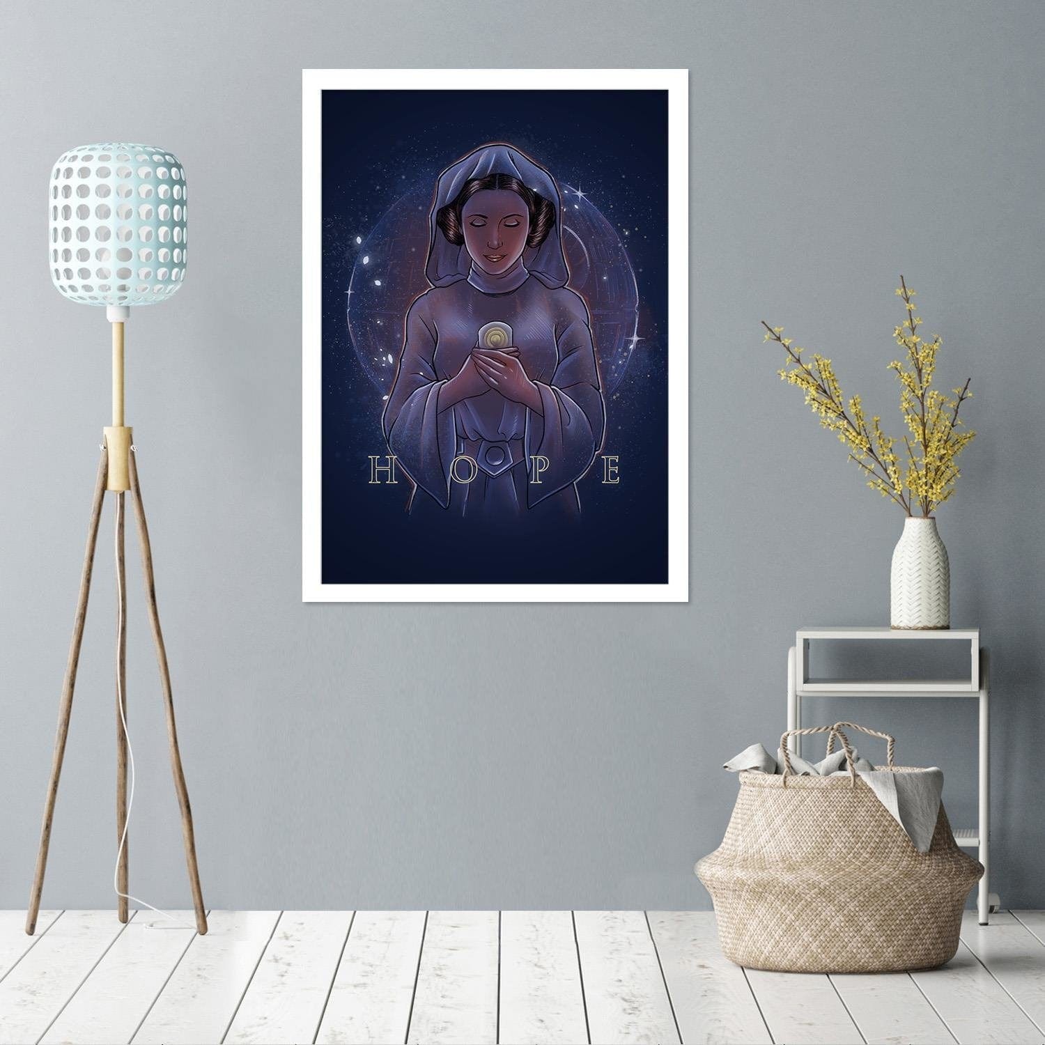 Glezna baltā rāmī - Princess Hope Home Trends DECO