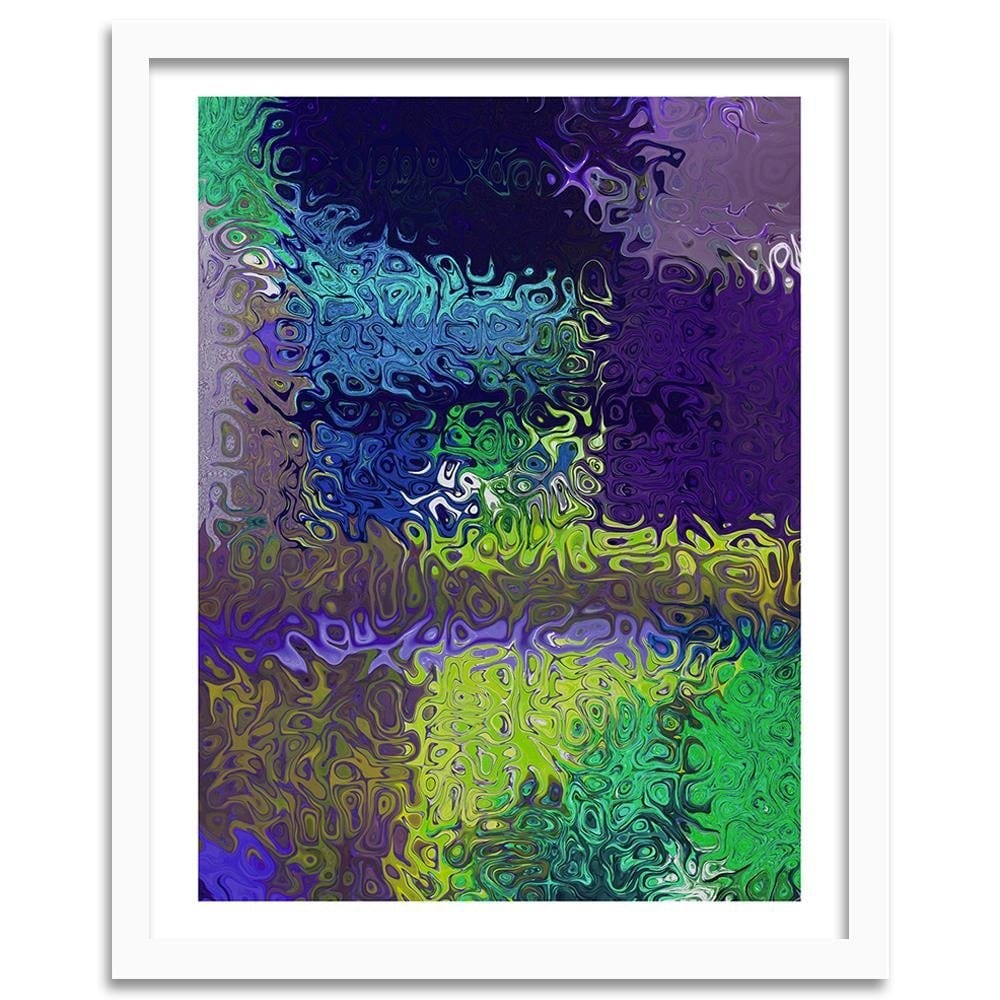 Glezna baltā rāmī - Purple Abstraction Home Trends DECO