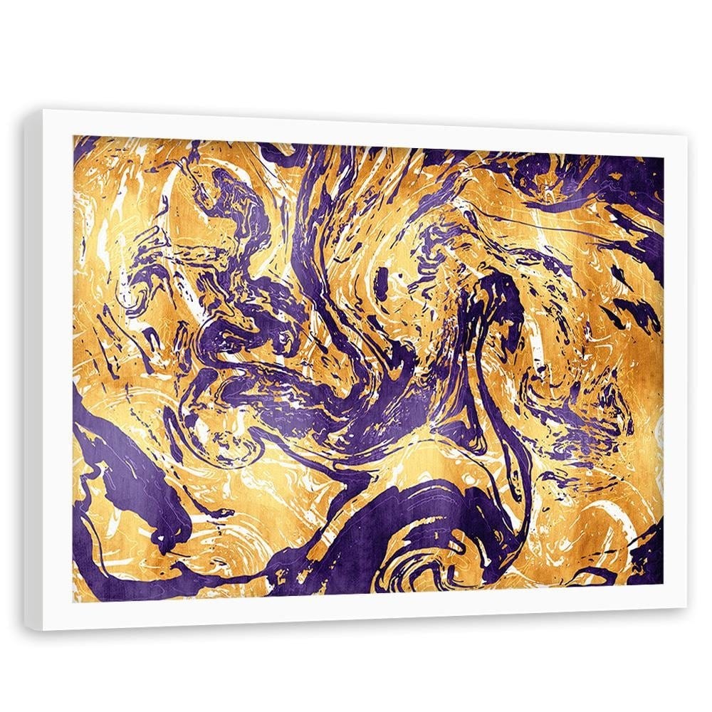 Glezna baltā rāmī - Purple Composition Home Trends DECO