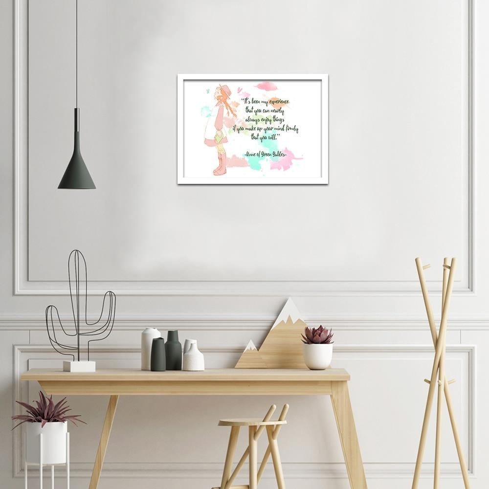 Glezna baltā rāmī - Quote Anne Of Green Gables  Home Trends DECO