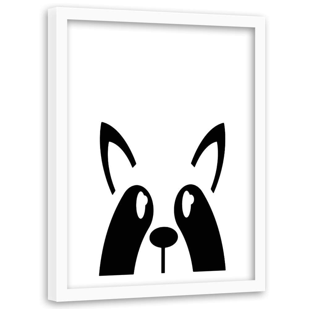 Glezna baltā rāmī - Raccoon Home Trends DECO