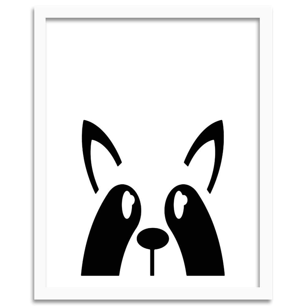 Glezna baltā rāmī - Raccoon Home Trends DECO