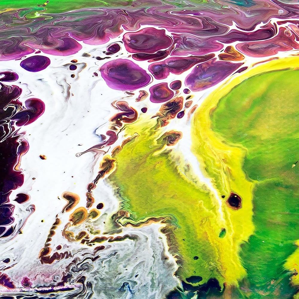 Glezna baltā rāmī - Rainbow Abstraction Home Trends DECO